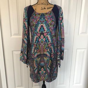 BNWT Pink Owl Multicolor Pattern Dress